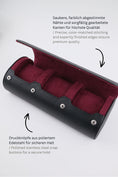 Bild in Galerie-Betrachter laden, Uhrenrolle 3 - Large - Midnight Black & Wine Red