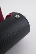 Load image into Gallery viewer, 2-slot Medium Watch Roll - Midnight Black & Wine Red