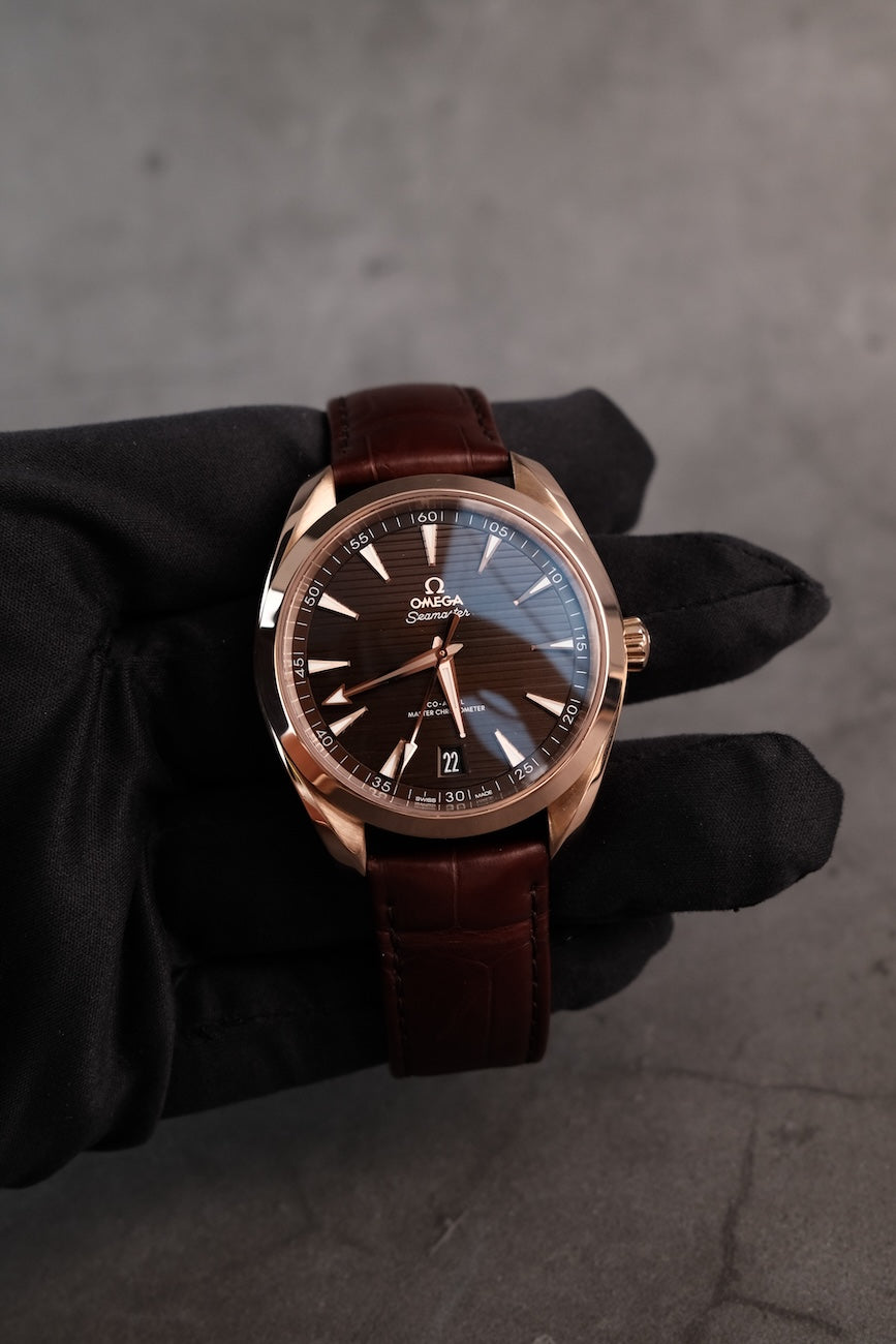 Omega Seamaster Aqua Terra 22053412113001 Box + og. Papiere Rosegold