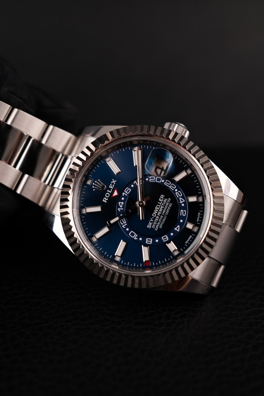 Rolex Sky-Dweller 326934 Box + og. Papiere Blue Dial,  German Delivered LC100