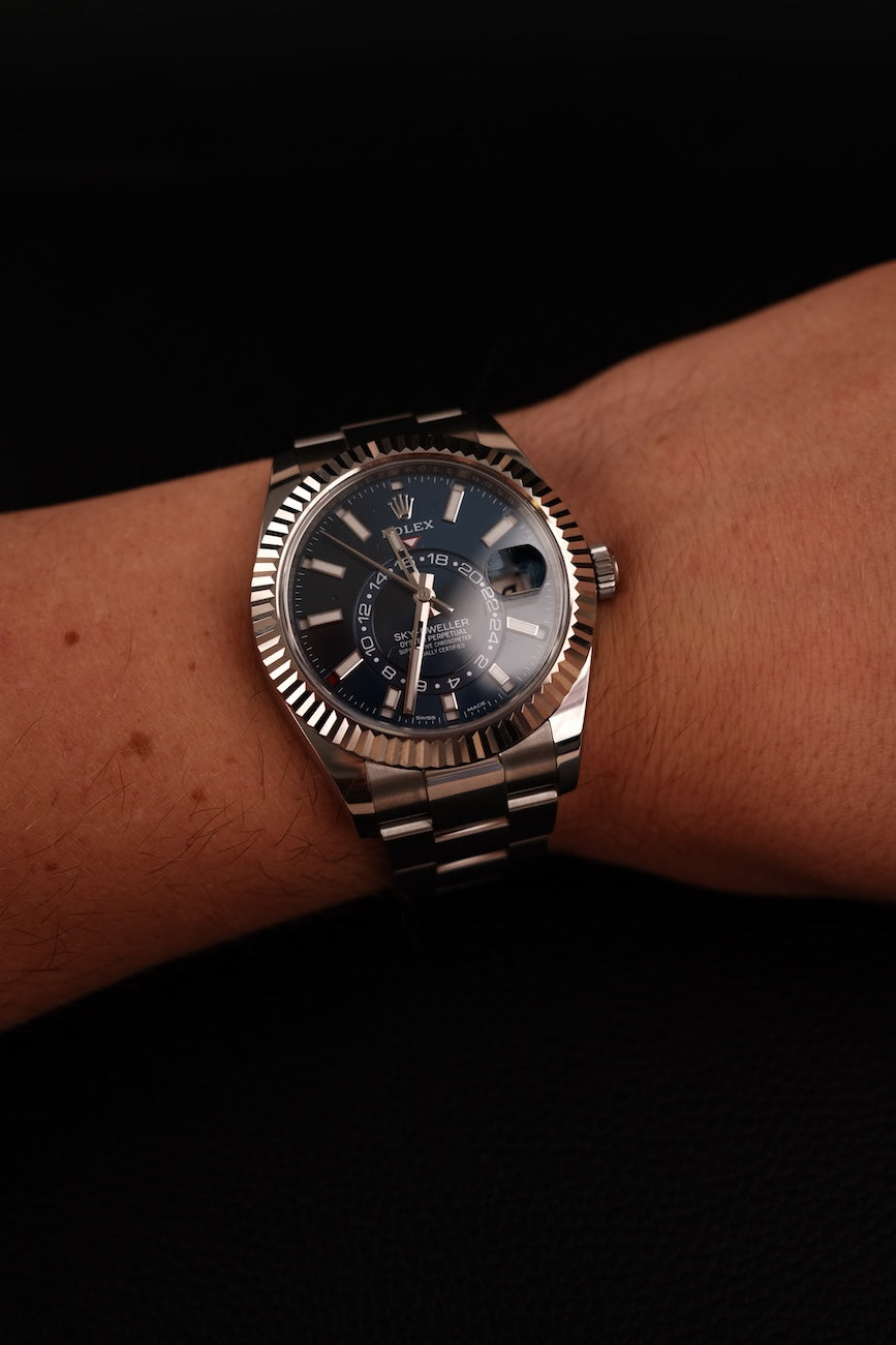 Rolex Sky-Dweller 326934 Box + og. Papiere Blue Dial,  German Delivered LC100