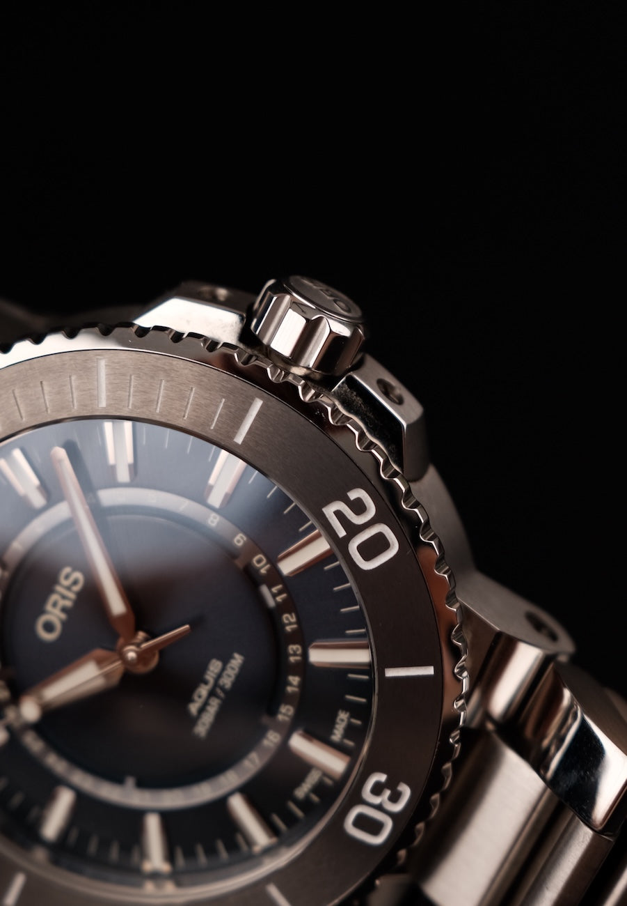 Oris AQUIS 0173377304125 Box + og. Papiere Source of Life Limited Edition