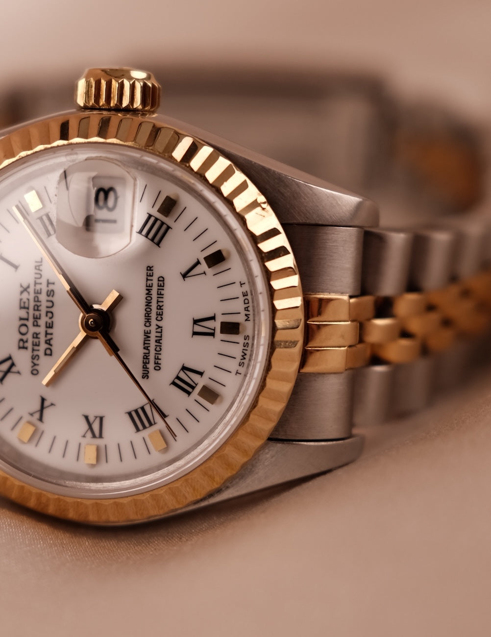 Rolex Lady-Datejust 69173 Original Papiere Jubilee White Dial