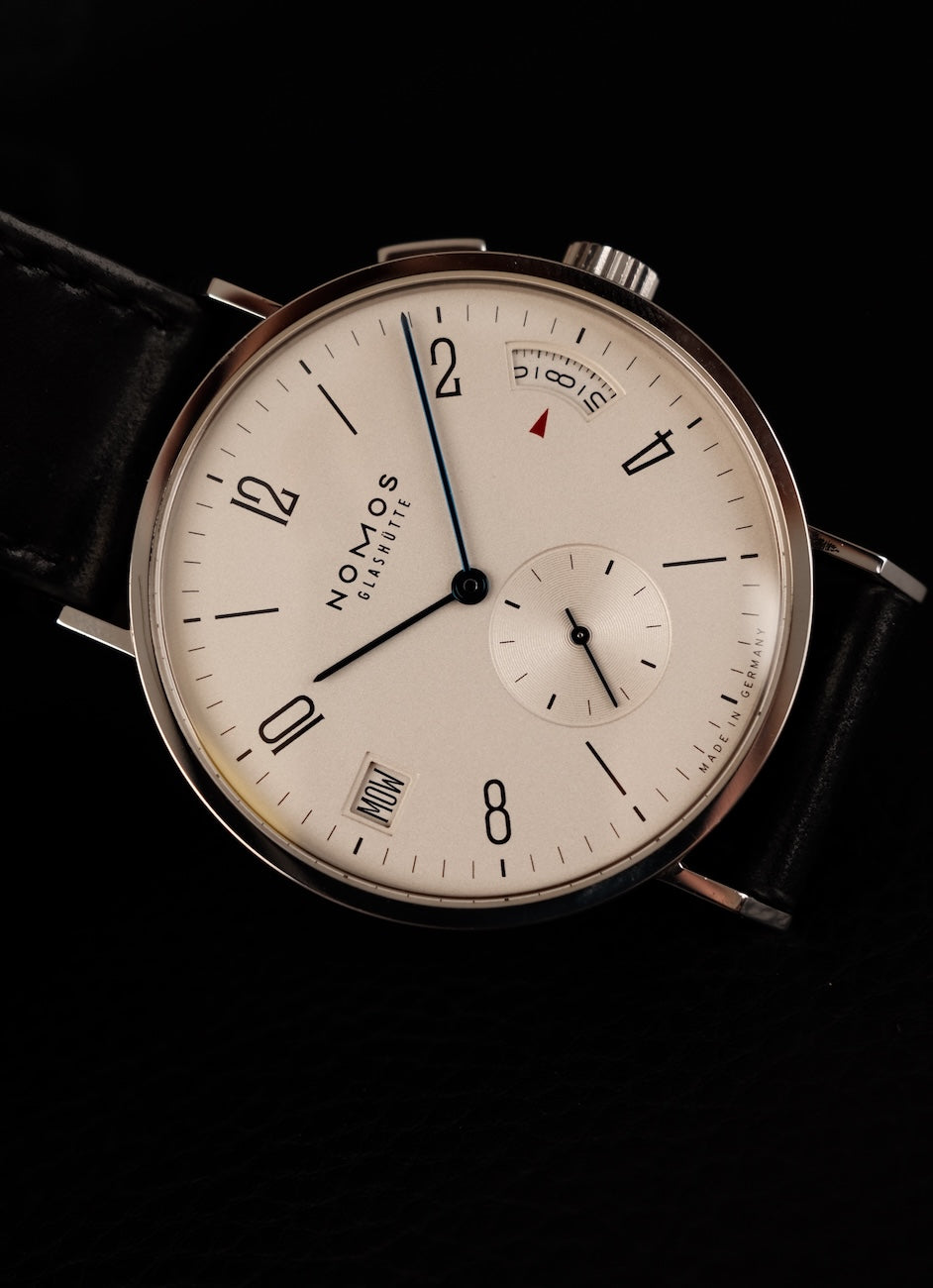 Nomos Tangomat GMT 635 Box + og. Papiere German Delivered Additional Metal Bracelet Automatik