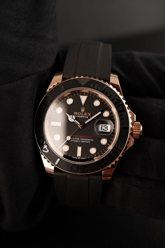 Rolex Yacht-Master 40 Roségold 126655 Box + og. Papiere Oysterflex