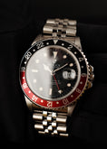 Charger l'image dans la visionneuse de la galerie, Rolex GMT-Master II 16760 Box + og. Papiere "Fat Lady" Celebrations Dial Jubilee
