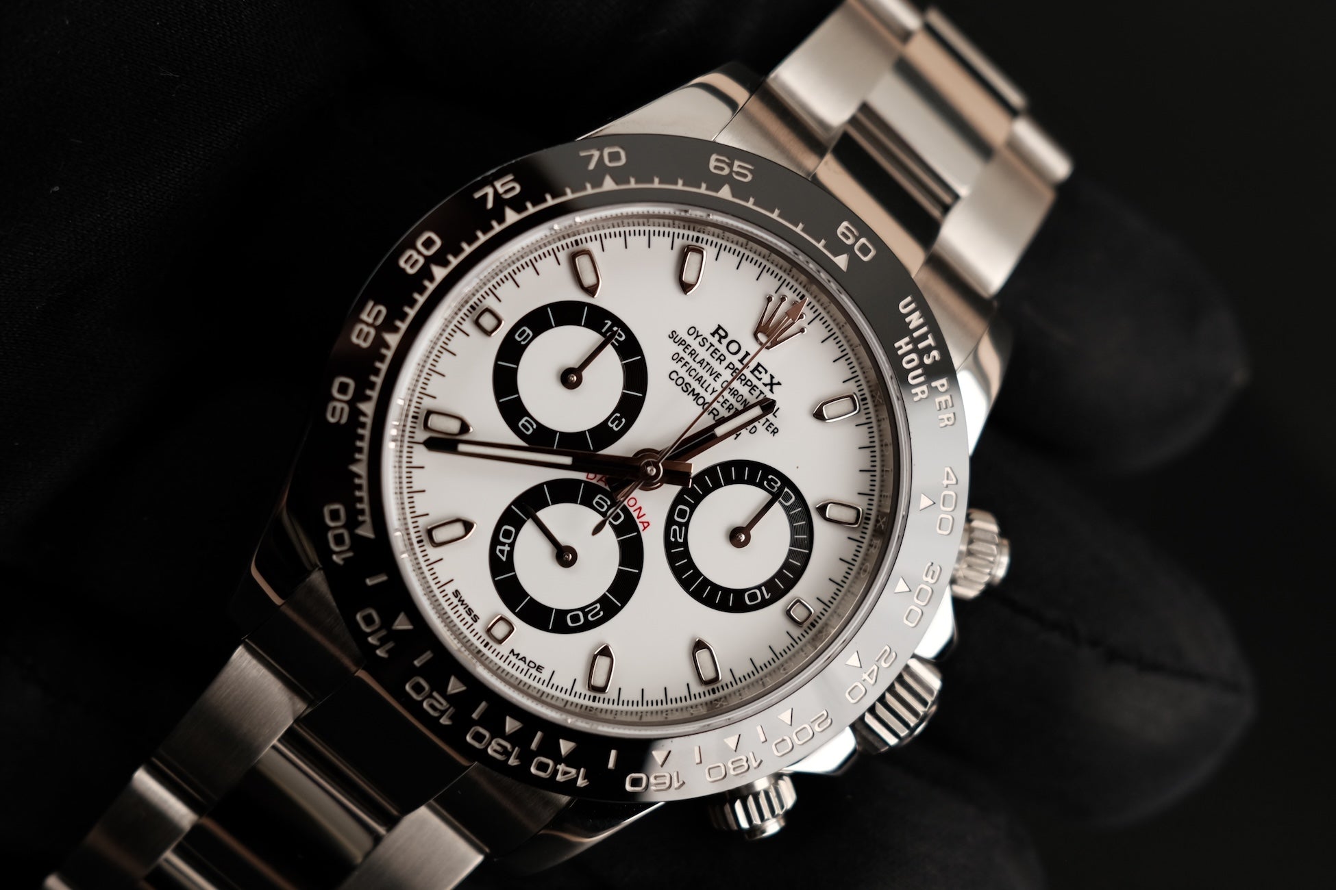 Rolex Daytona 116500LN Box + og. Papiere White Dial Panda, First Buyer's Invoice, LC EU