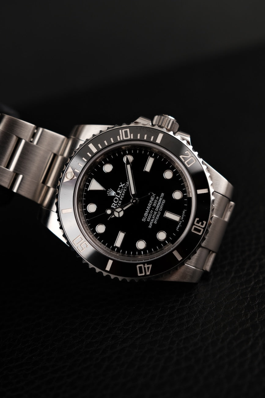 Rolex Submariner (No Date) 114060 Box + og. Papiere LC EU, Rolex Service 2023