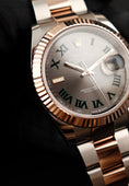 Carica l'immagine nel visualizzatore della galleria, Rolex Datejust 41 126331 Box + og. Papiere Steel/Rosegold, Wimbledon Dial
