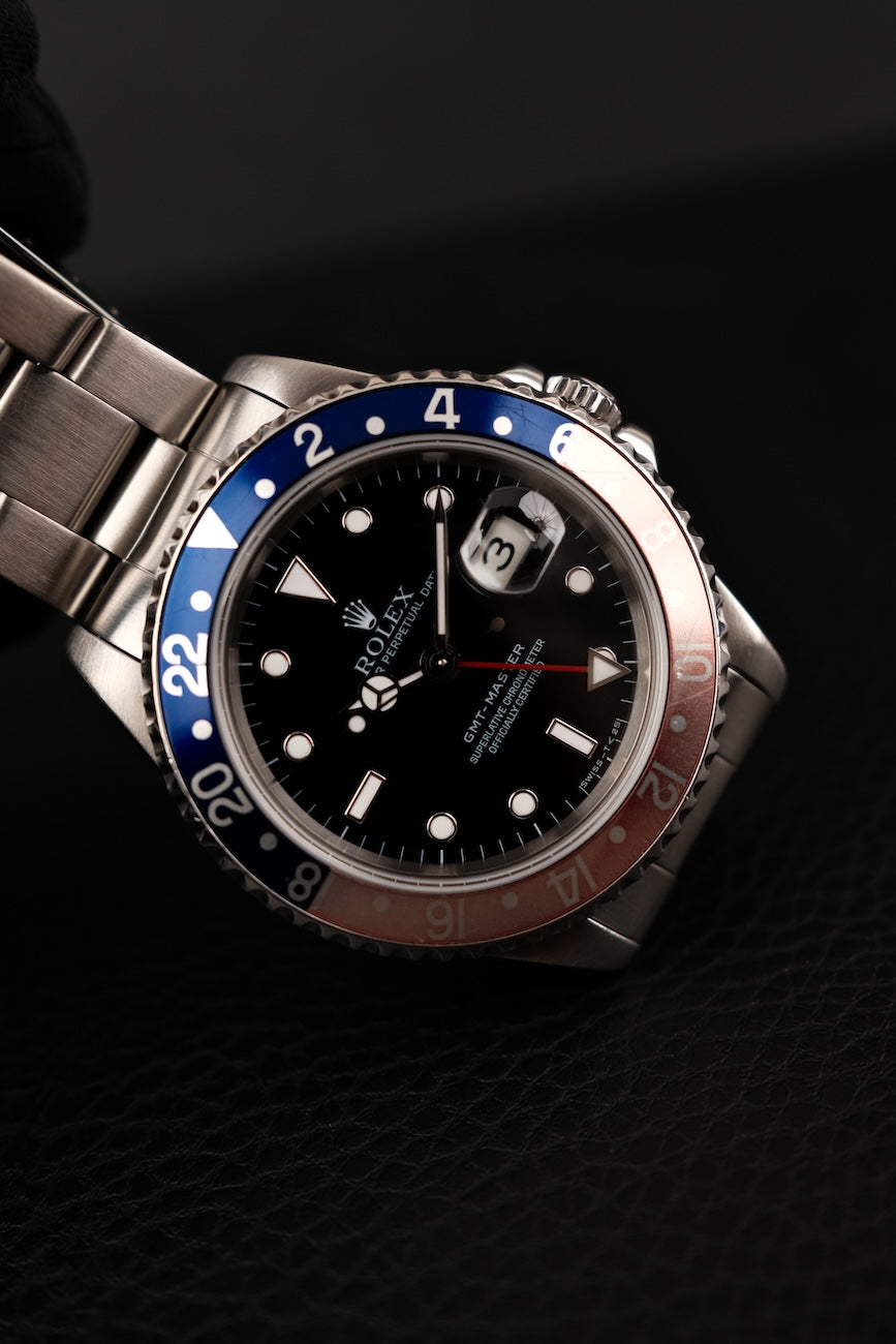 Rolex GMT-Master  16700 Box + og. Papiere Faded Bezel, LC100