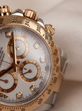 Bild in Galerie-Betrachter laden, Rolex Daytona 116523 Box + og. Papiere S/G Diamond Dial LC100
