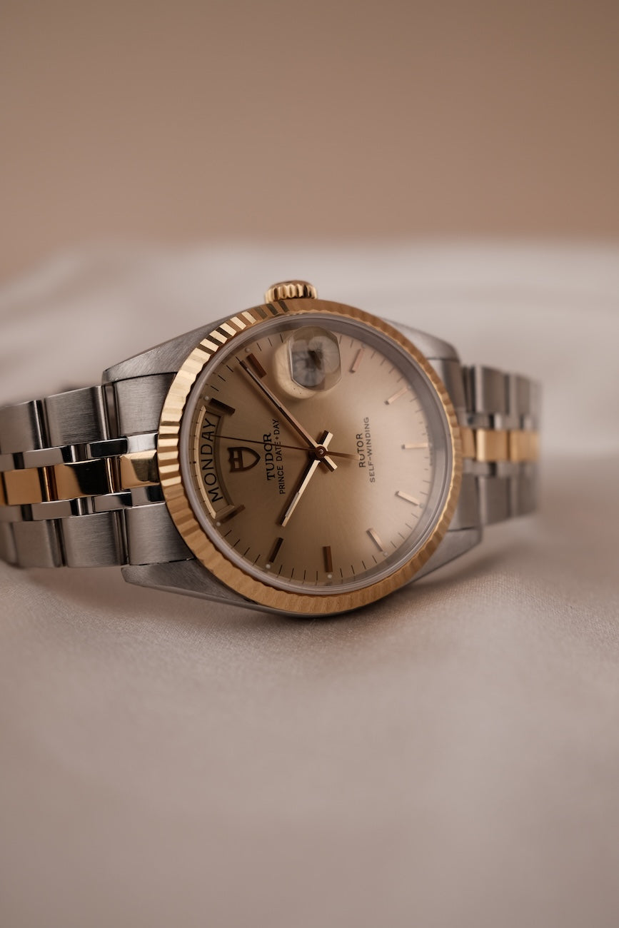 Tudor Prince Date Day 76213 Box + og. Papiere Roman Dial