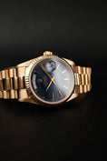 Bild in Galerie-Betrachter laden, Rolex Day-Date 36 18238  Box + og. Papiere Blue Stick Dial, LC100, First Buyer's Invoice
