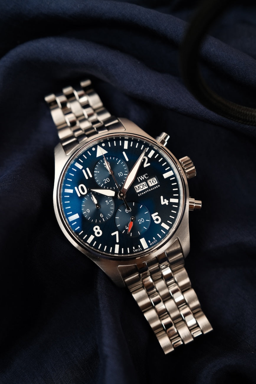 IWC Fliegeruhr Chronograph Pilot's  IW378004 Box + og. Papiere incl. 2 IWC Straps + Clasp