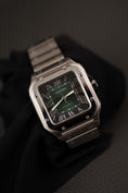 Load image into Gallery viewer, Cartier Santos WSSA0061 Box + og. Papiere Green Dial, First Buyer's Invoice, German Delivered
