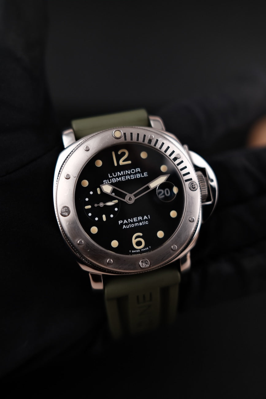 Panerai Luminor Submersible PAM00024 Box + og. Papiere D-Series, German Delivered