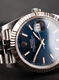 Bild in Galerie-Betrachter laden, Rolex Datejust 41 126334  Box + og. Papiere Blue Stick Dial New Stickered 2024
