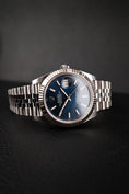 Bild in Galerie-Betrachter laden, Rolex Datejust 41 126334  Box + og. Papiere Blue Stick Dial New Stickered 2024
