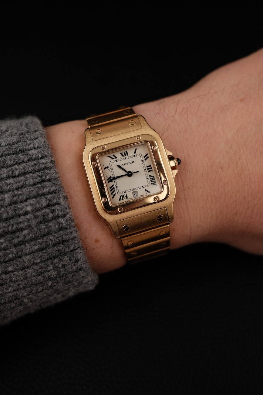 Cartier Santos Galbée 887901 Box + og. Papiere 18k Gold, Open Papers