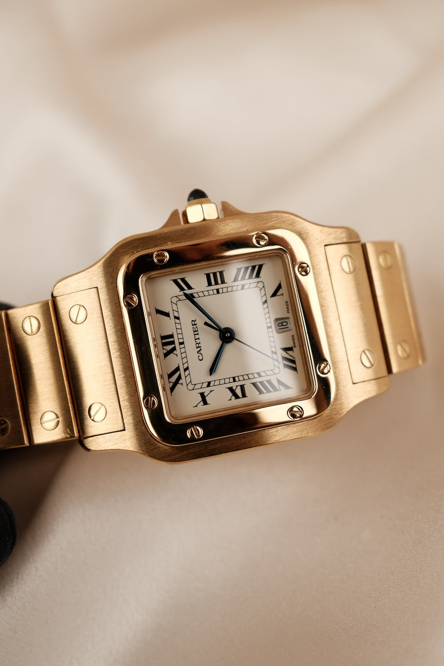 Cartier Santos Galbée 887901 Original Papiere 18k Gold, Open Papers