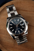 Cargar la imagen en la vista de la galería, Rolex Datejust II 116300 Box + og. Papiere Blue Stick Dial
