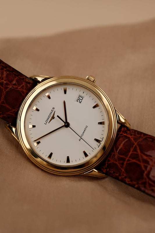 Longines Flagship L469561222 Box + og. Papiere 18K Gold