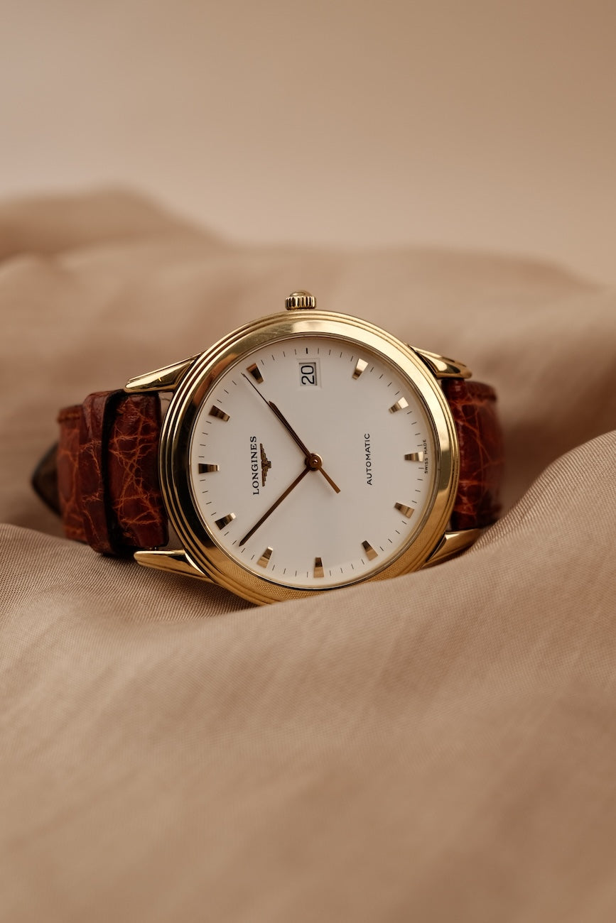 Longines Flagship L469561222 Box + og. Papiere 18K Gold