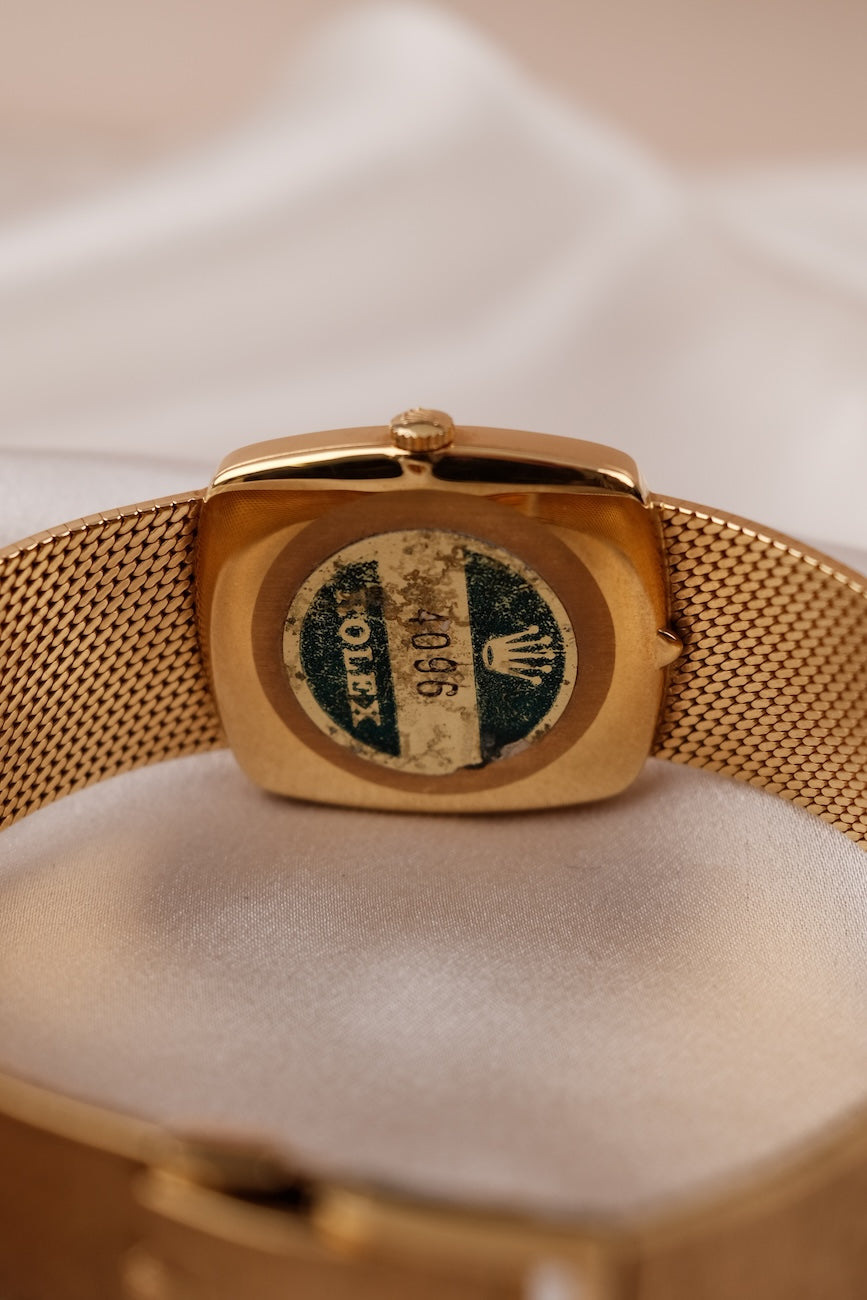 Rolex Cellini 4096 Box + og. Papiere Rare, Crazy Condition, Open Papers, Uncut Bracelet, 18k Gold