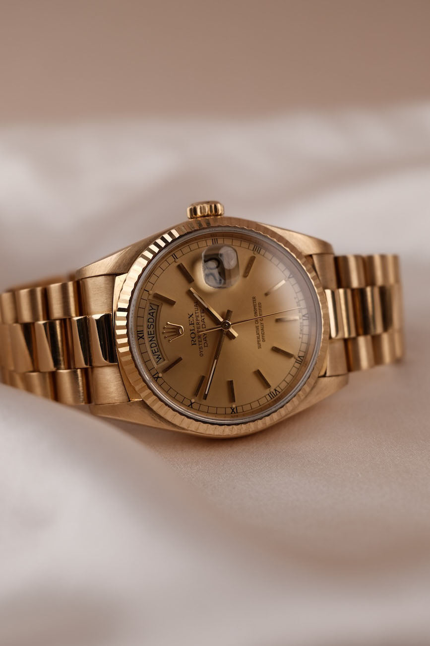 Rolex Day-Date 36 18038 Champagne Dial, 18K Gold