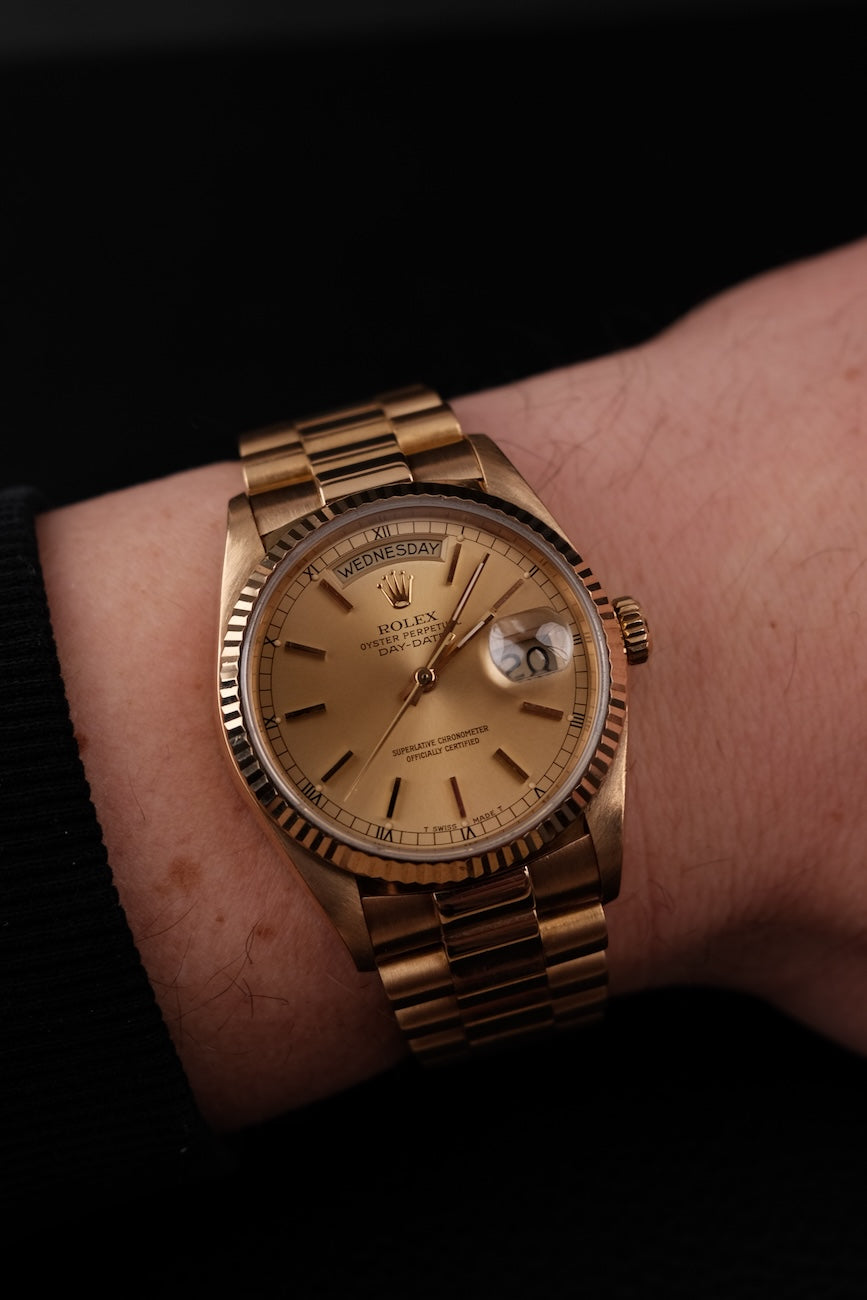 Rolex Day-Date 36 18038 Champagne Dial, 18K Gold