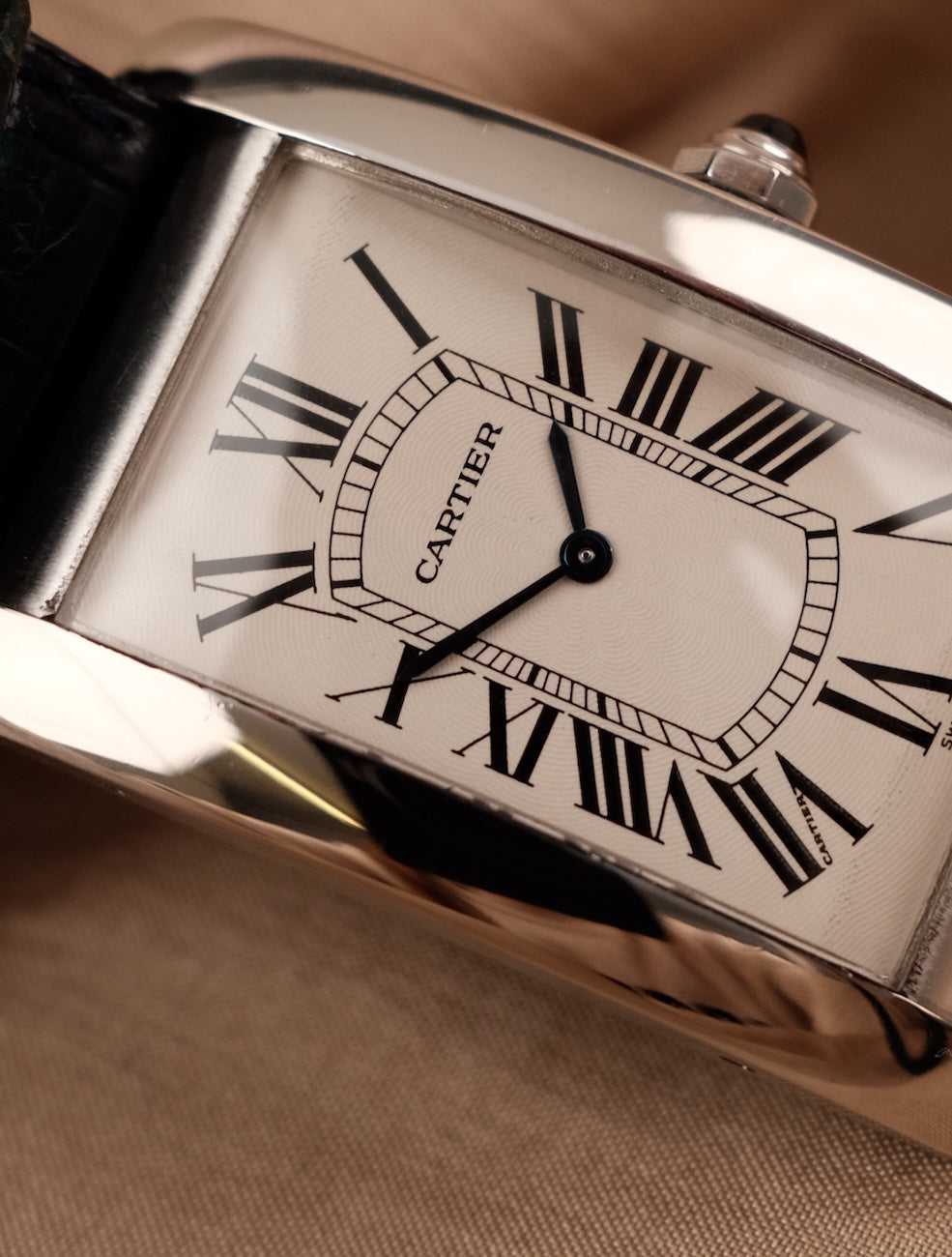 Cartier Tank Américaine XL 1736 18k White Gold