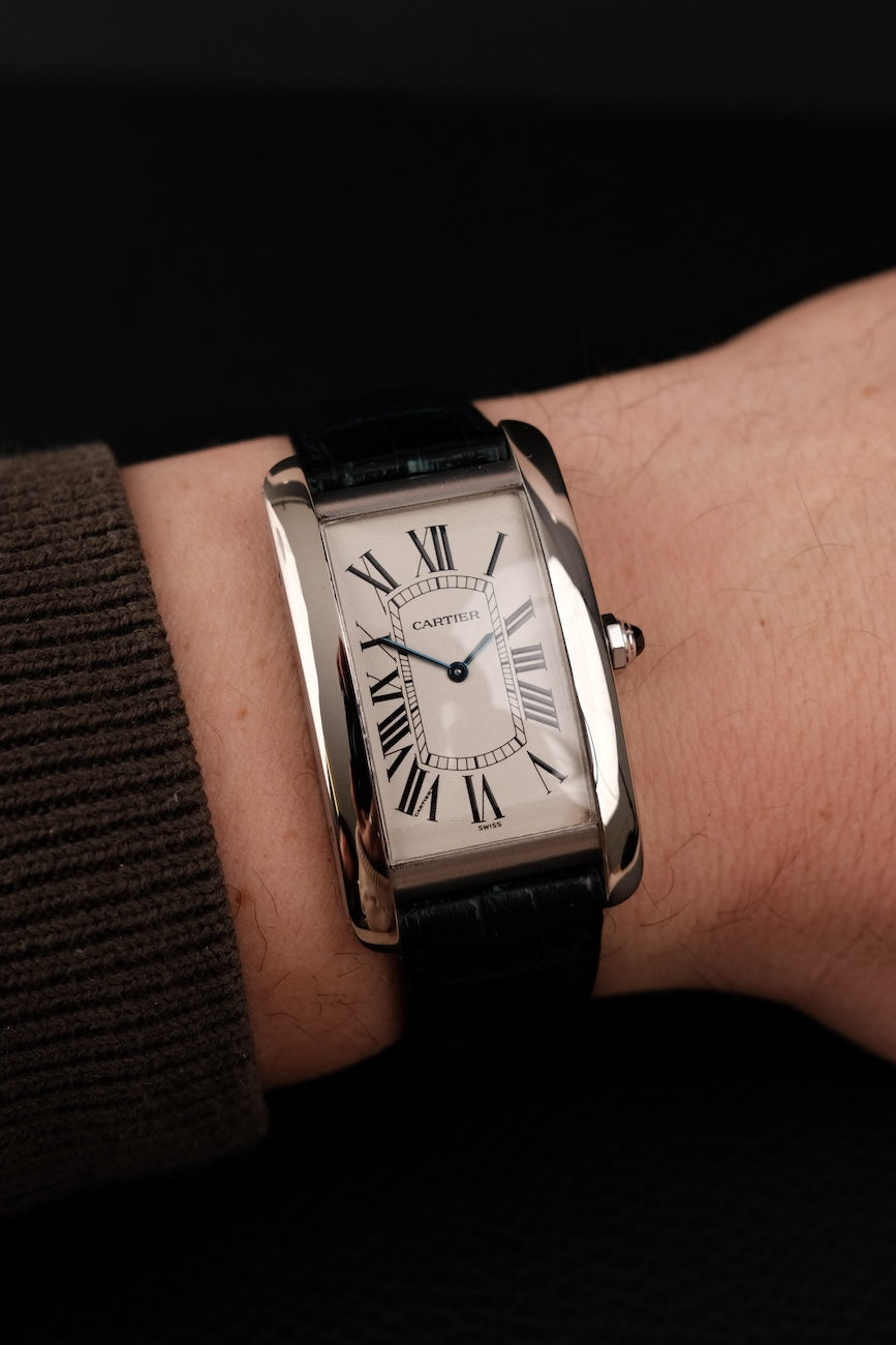 Cartier Tank Américaine XL 1736 18k White Gold