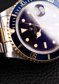 Load image into Gallery viewer, Rolex Submariner Date 16613 Box + og. Papiere S/G, Rare Purple Dial, Rolex Service 2017
