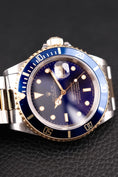 Load image into Gallery viewer, Rolex Submariner Date 16613 Box + og. Papiere S/G, Rare Purple Dial, Rolex Service 2017
