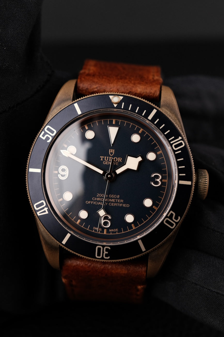 Tudor Black Bay Bronze 79250BB Box + og. Papiere Bucherer Edition Blue, German Delivered