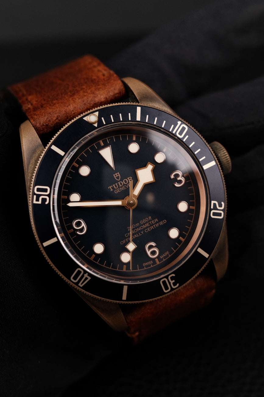 Tudor Black Bay Bronze 79250BB Box + og. Papiere Bucherer Edition Blue, German Delivered