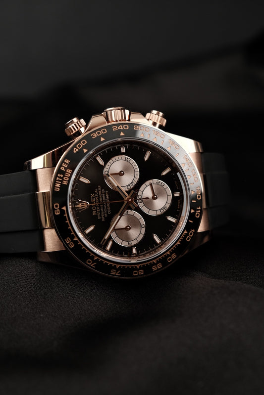 Rolex Daytona 126515LN Box + og. Papiere Rosegold Oysterflex Black Dial NEW