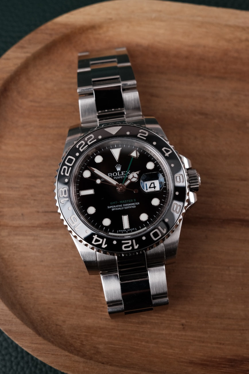 Rolex GMT-Master II 116710LN Box + og. Papiere Rectangular Dial, Rolex Service 2012