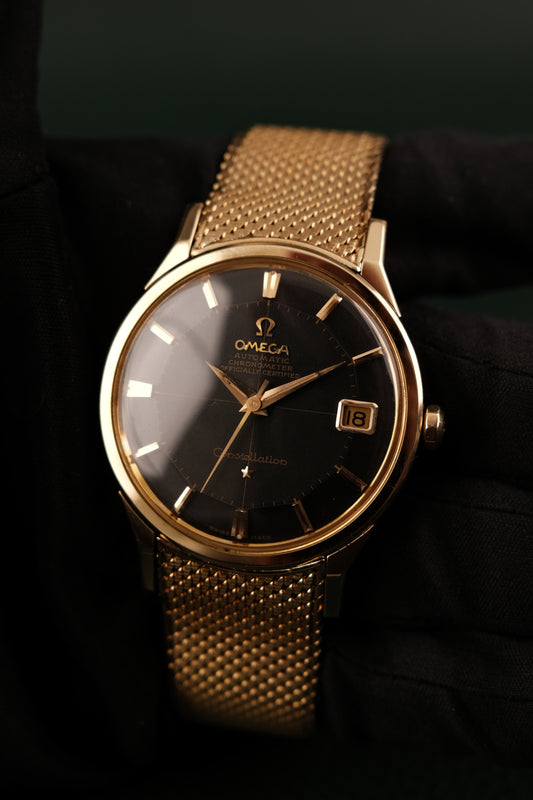 Omega Constellation 168005 Rare Black Pie Pan Dial