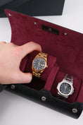 Bild in Galerie-Betrachter laden, Uhrenrolle 3 - Large - Midnight Black & Wine Red
