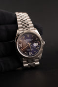 Bild in Galerie-Betrachter laden, Rolex Datejust 36 126234 Box + og. Papiere Aubergine Purple Diamond Dial Serviced
