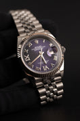 Bild in Galerie-Betrachter laden, Rolex Datejust 36 126234 Box + og. Papiere Aubergine Purple Diamond Dial Serviced
