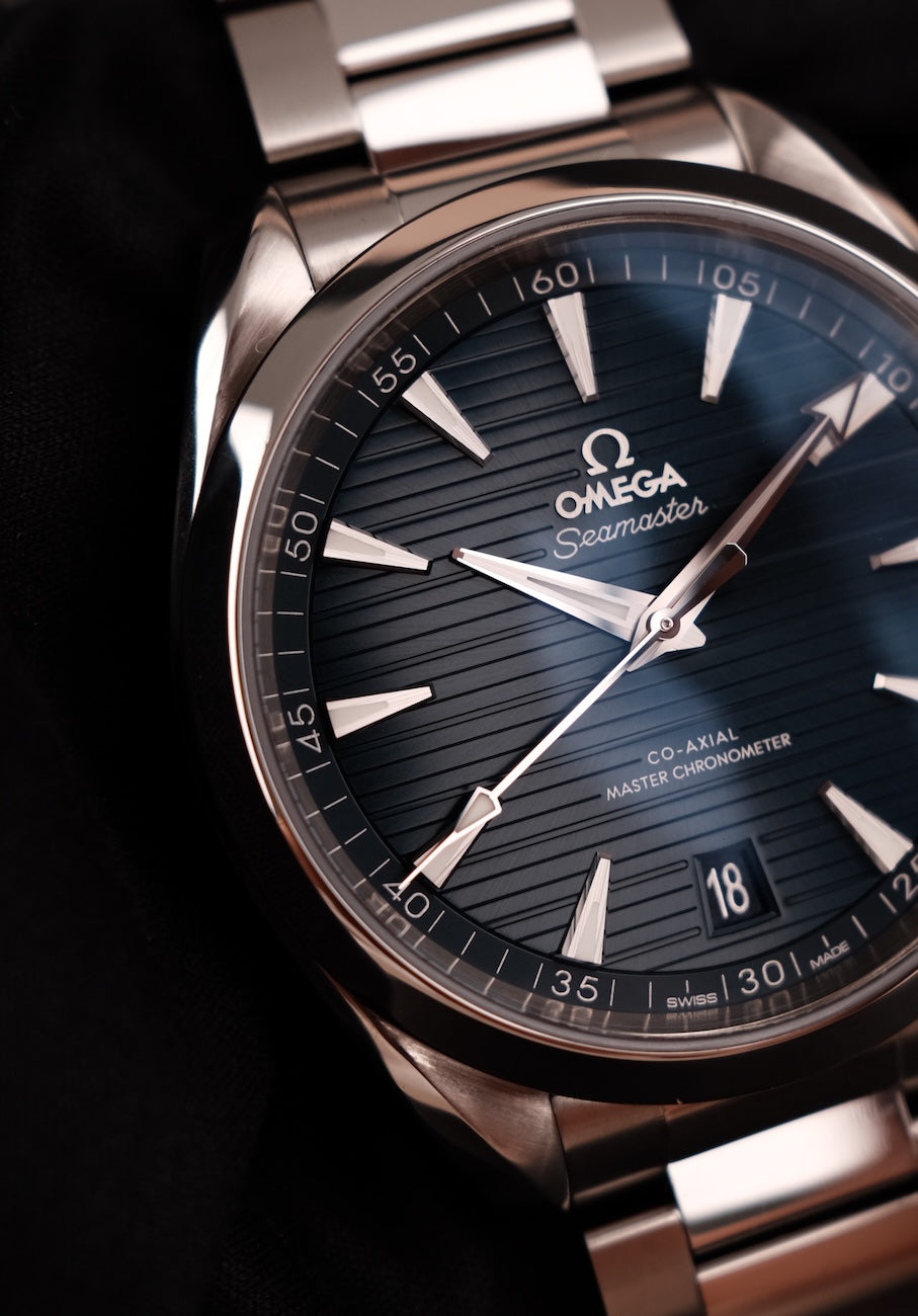 Omega Seamaster Aqua Terra 22010412103004 Box + og. Papiere Blue Dial 150m 41mm