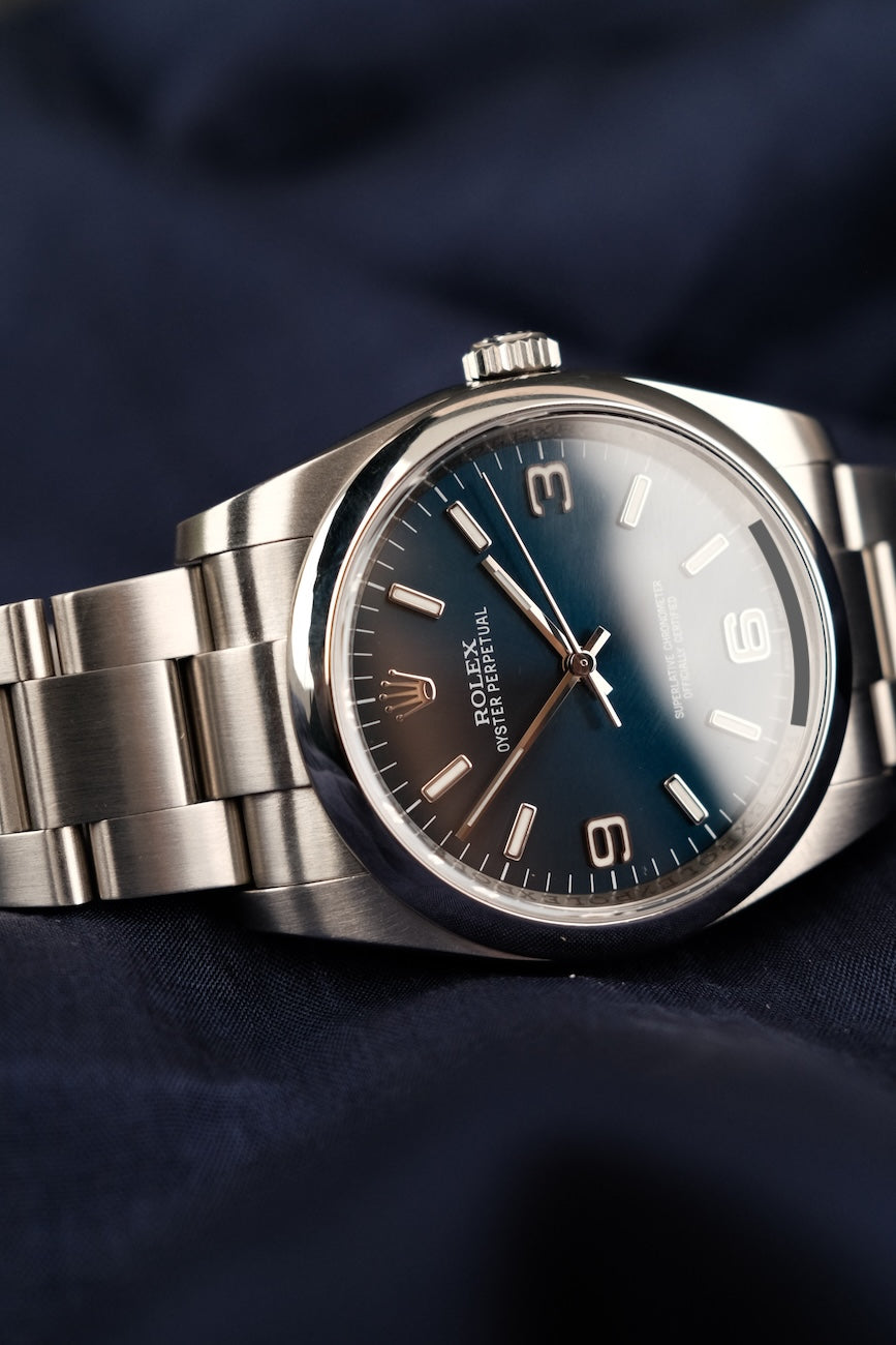 Rolex Oyster Perpetual 36 116000 Box + og. Papiere Blue Dial