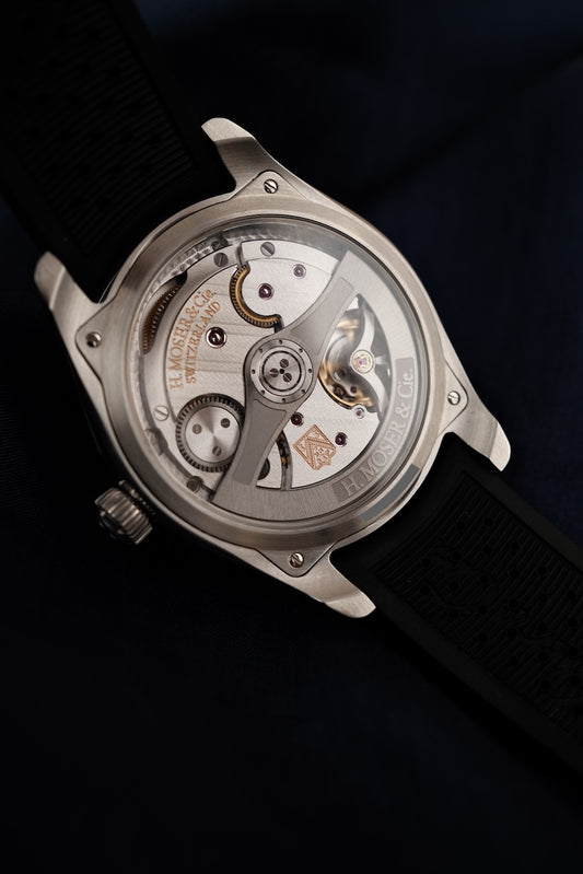 H.Moser & Cie Pioneer Centre Seconds 3200-1217 Box + og. Papiere Arctic Blue, German Delivered