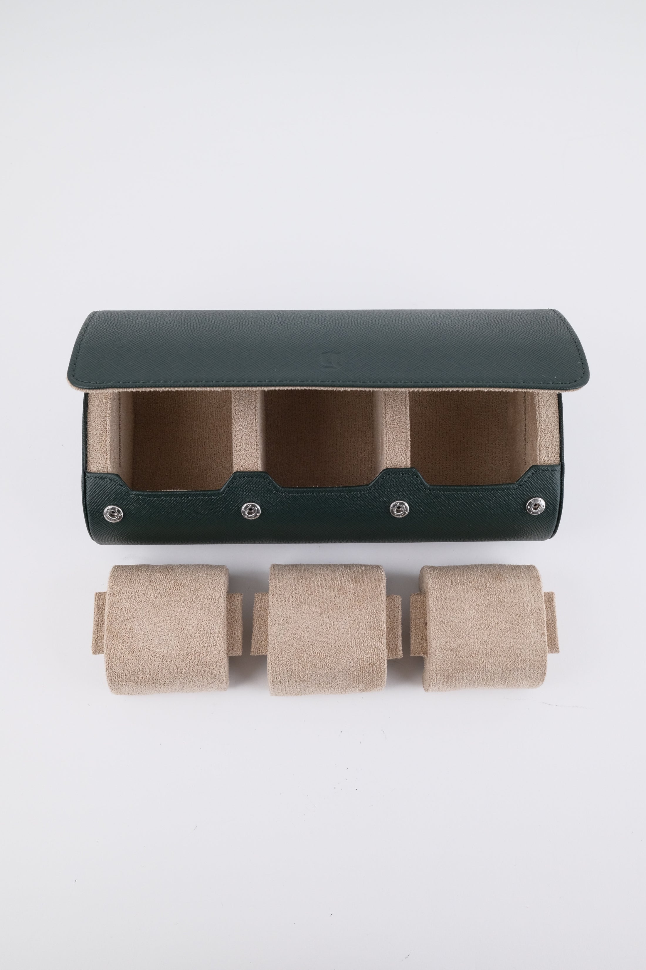 Uhrenrolle 3 - Large - Forest Green & Milky Coffee