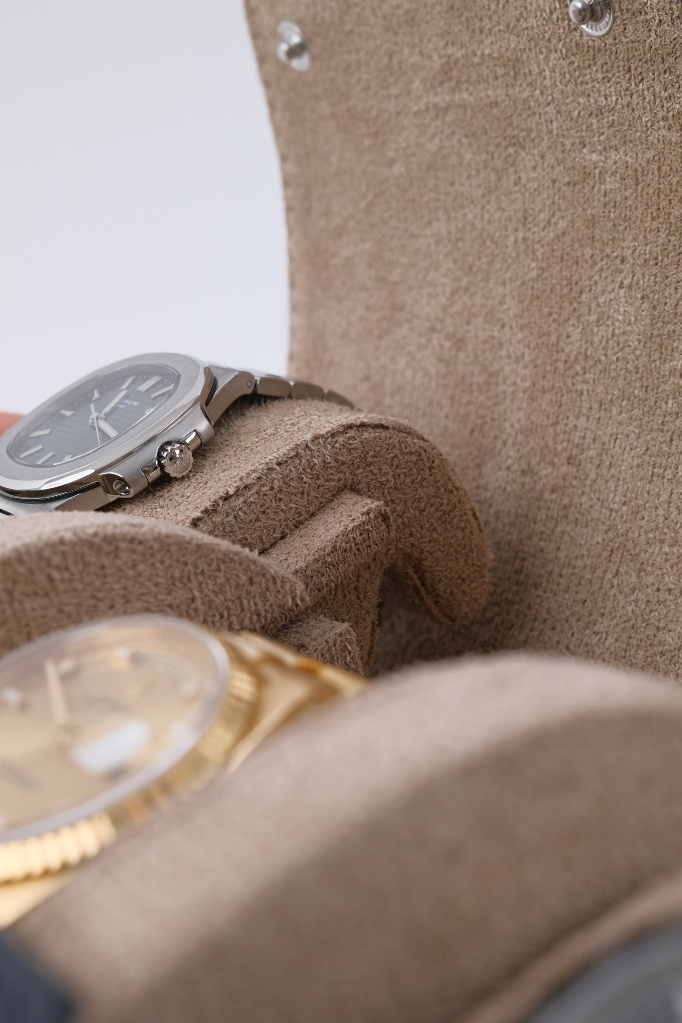 Uhrenrolle 3 - Large - Ocean Blue & Milky Coffee