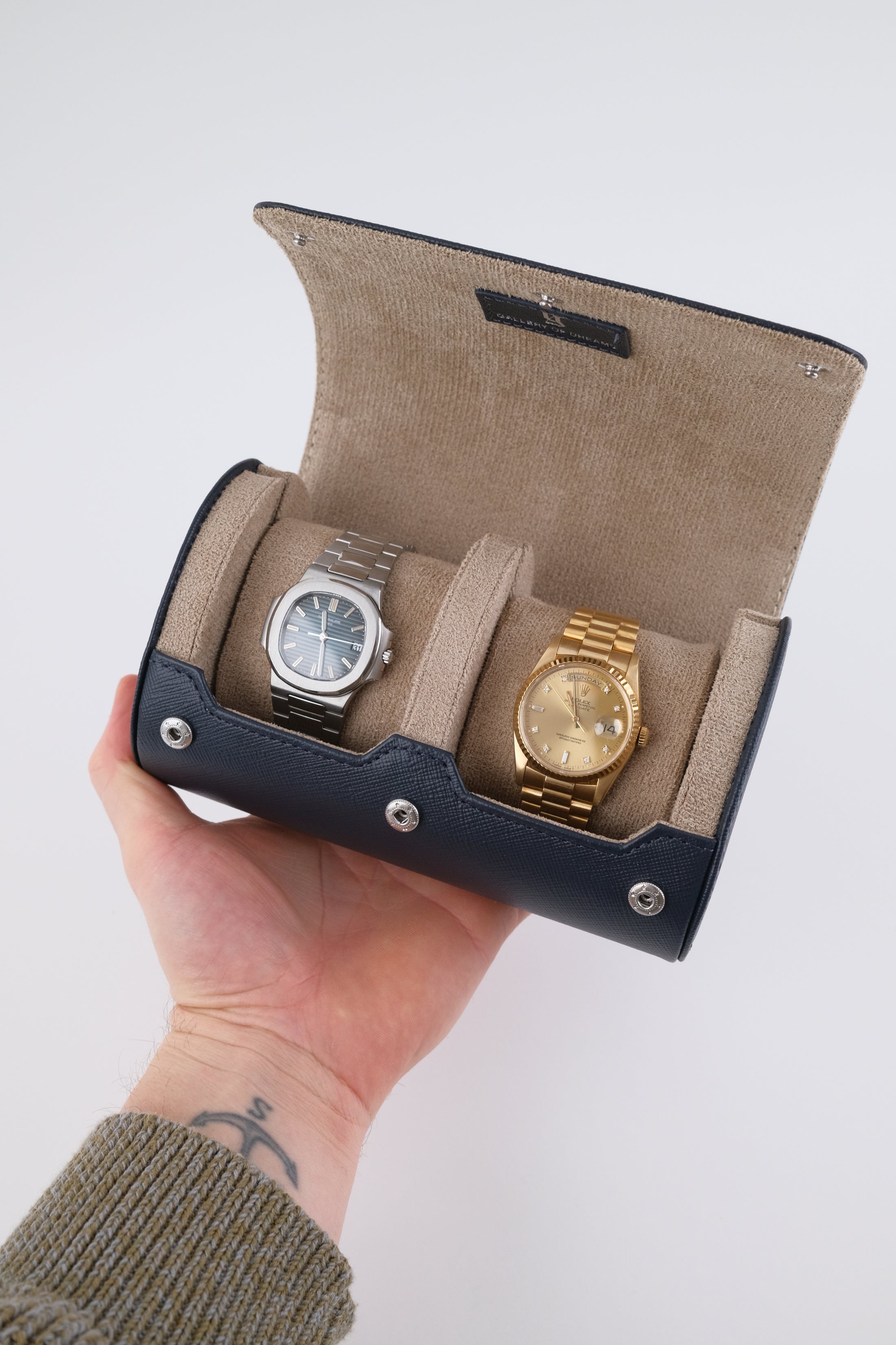 Uhrenrolle 2 - Medium - Ocean Blue & Milky Coffee