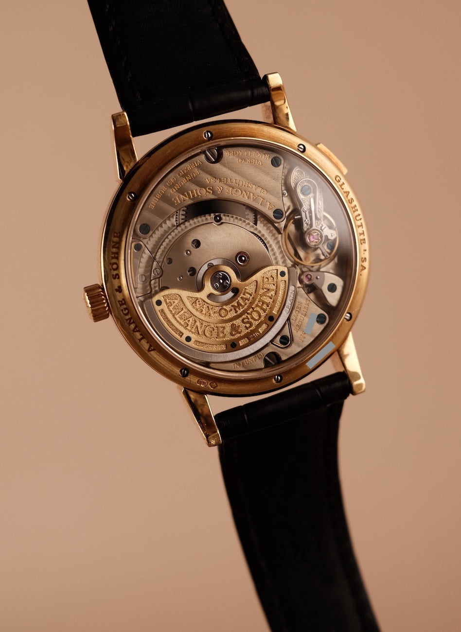 A. Lange und Söhne Langematik 308021 Box + og. Papiere Sax-O-Mat Yellow Gold LC DE