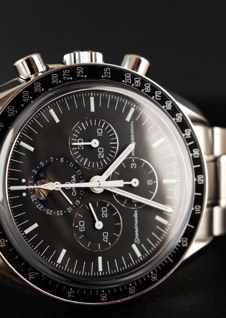 Omega Speedmaster Professional Moonwatch Moonphase 357650 Box + og. Papiere LC DE